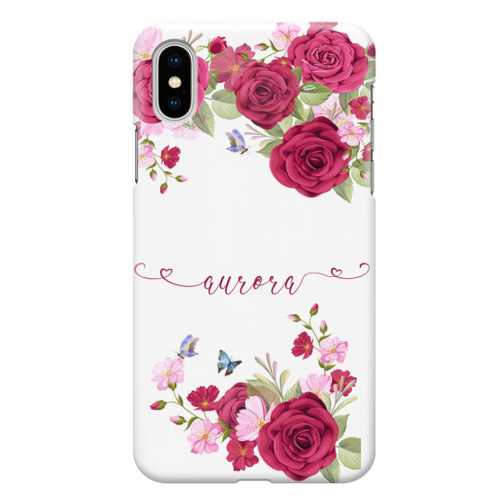 APPLE - iPhone XS Max - 3D Snap Case - Rose Garden with Monogram