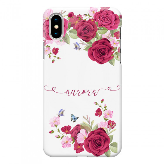 APPLE - iPhone X - 3D Snap Case - Rose Garden with Monogram