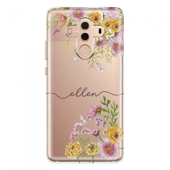 HUAWEI - Mate 10 Pro - Soft Clear Case - Meadow Garden with Monogram
