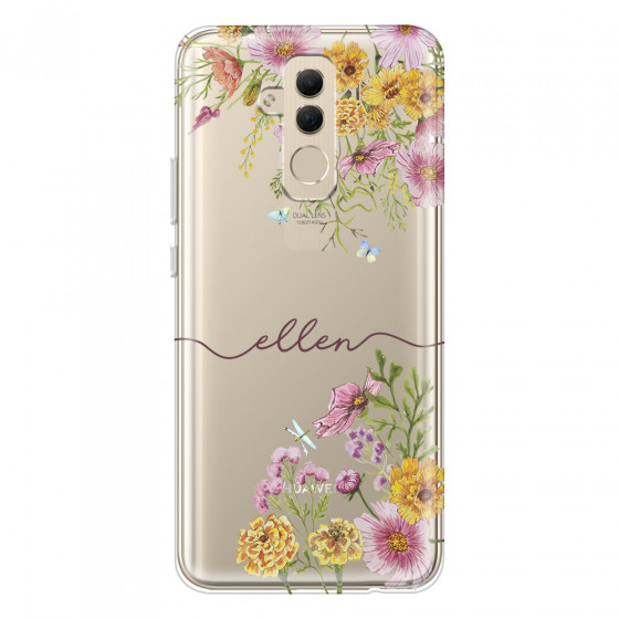 HUAWEI - Mate 20 Lite - Soft Clear Case - Meadow Garden with Monogram
