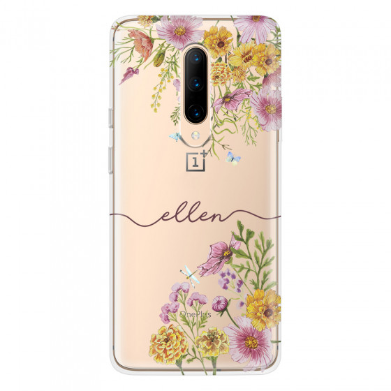 ONEPLUS - OnePlus 7 Pro - Soft Clear Case - Meadow Garden with Monogram