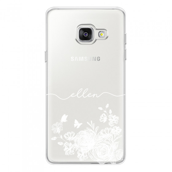 SAMSUNG - Galaxy A3 2017 - Soft Clear Case - Handwritten White Lace
