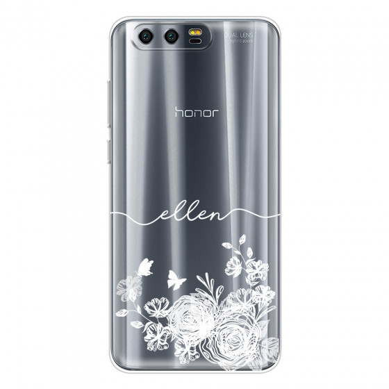 HONOR - Honor 9 - Soft Clear Case - Handwritten White Lace