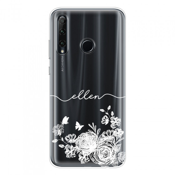 HONOR - Honor 20 lite - Soft Clear Case - Handwritten White Lace