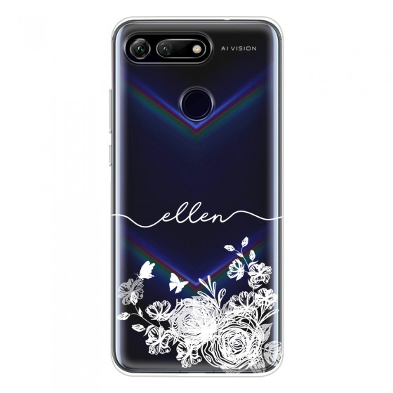 HONOR - Honor View 20 - Soft Clear Case - Handwritten White Lace