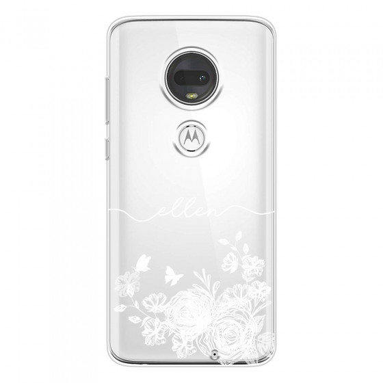 MOTOROLA by LENOVO - Moto G7 - Soft Clear Case - Handwritten White Lace