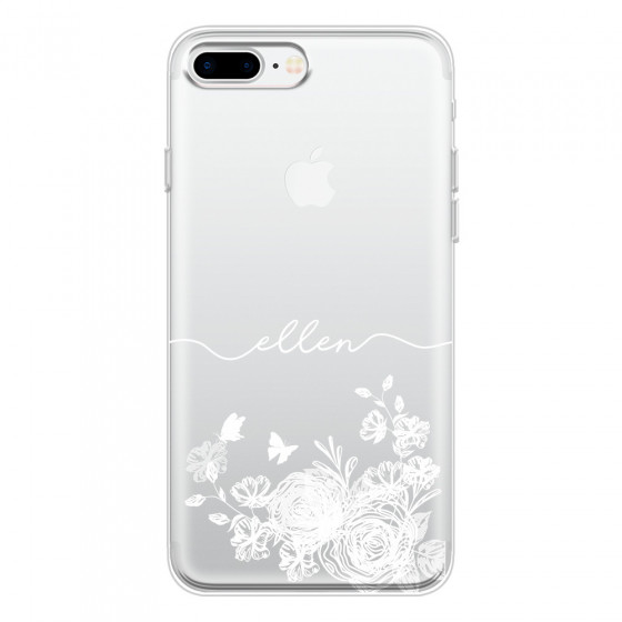 APPLE - iPhone 7 Plus - Soft Clear Case - Handwritten White Lace