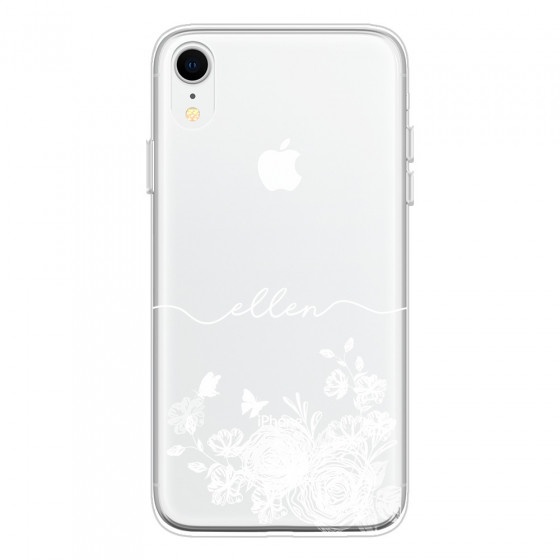 APPLE - iPhone XR - Soft Clear Case - Handwritten White Lace
