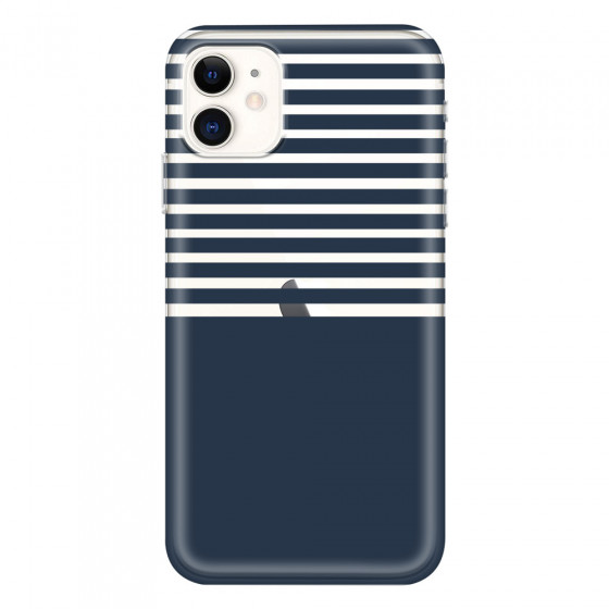 APPLE - iPhone 11 - Soft Clear Case - Life in Blue Stripes