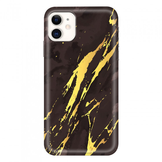 APPLE - iPhone 11 - Soft Clear Case - Marble Royal Black