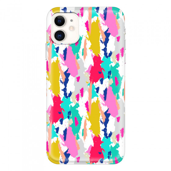 APPLE - iPhone 11 - Soft Clear Case - Paint Strokes