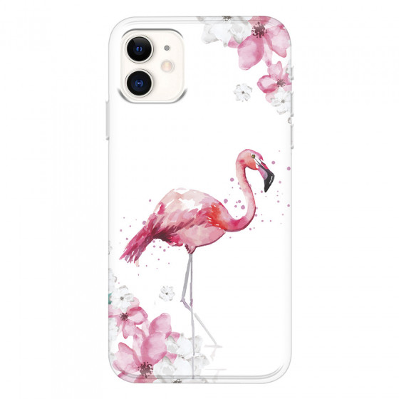 APPLE - iPhone 11 - Soft Clear Case - Pink Tropes