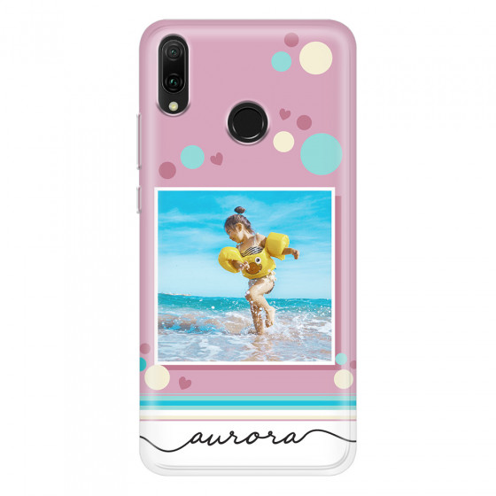HUAWEI - Y9 2019 - Soft Clear Case - Cute Dots Photo Case
