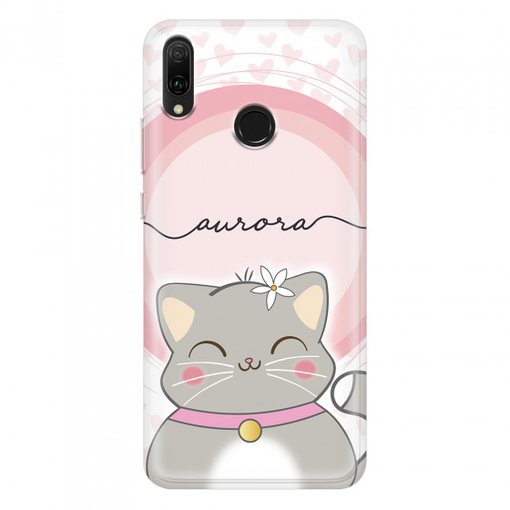 HUAWEI - Y9 2019 - Soft Clear Case - Kitten Handwritten