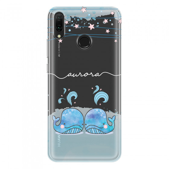 HUAWEI - Y9 2019 - Soft Clear Case - Little Whales White