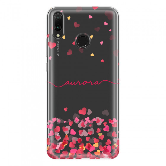 HUAWEI - Y9 2019 - Soft Clear Case - Scattered Hearts