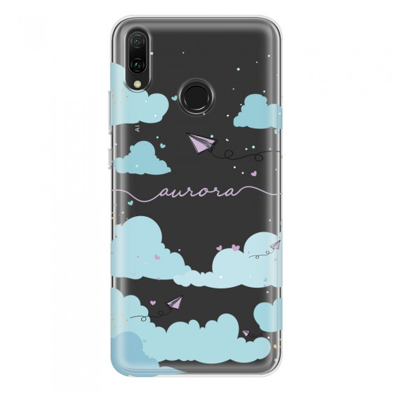 HUAWEI - Y9 2019 - Soft Clear Case - Up in the Clouds Purple