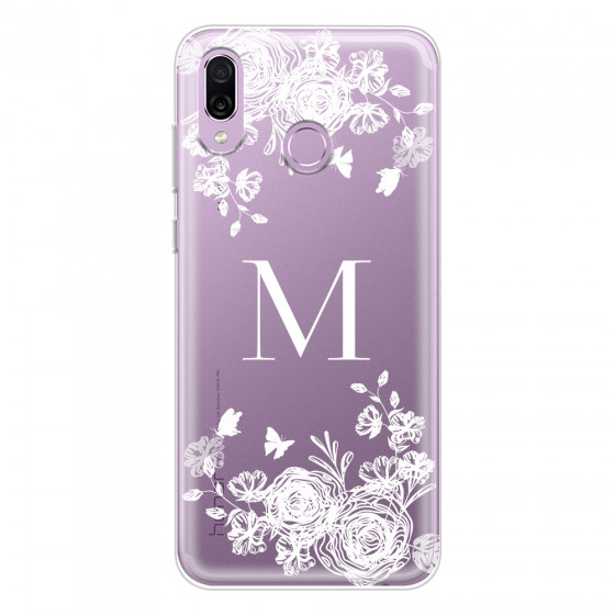 HONOR - Honor Play - Soft Clear Case - White Lace Monogram