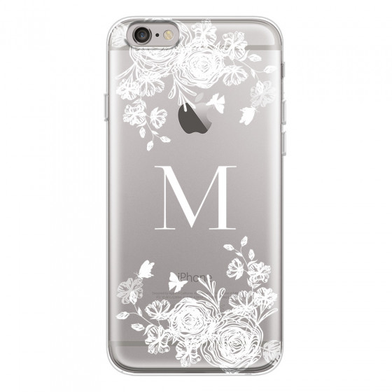 APPLE - iPhone 6S Plus - Soft Clear Case - White Lace Monogram