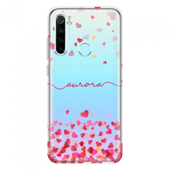 XIAOMI - Redmi Note 8 - Soft Clear Case - Scattered Hearts