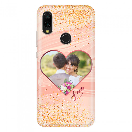 XIAOMI - Redmi 7 - Soft Clear Case - Glitter Love Heart Photo
