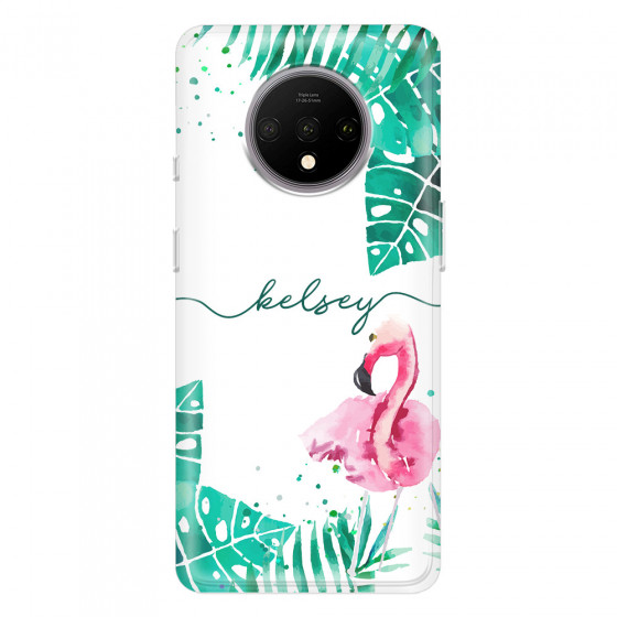 ONEPLUS - OnePlus 7T - Soft Clear Case - Flamingo Watercolor