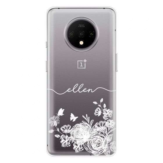 ONEPLUS - OnePlus 7T - Soft Clear Case - Handwritten White Lace