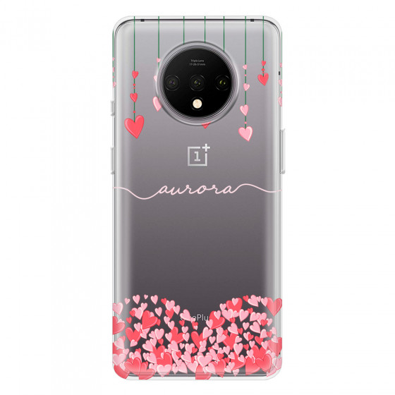 ONEPLUS - OnePlus 7T - Soft Clear Case - Light Love Hearts Strings