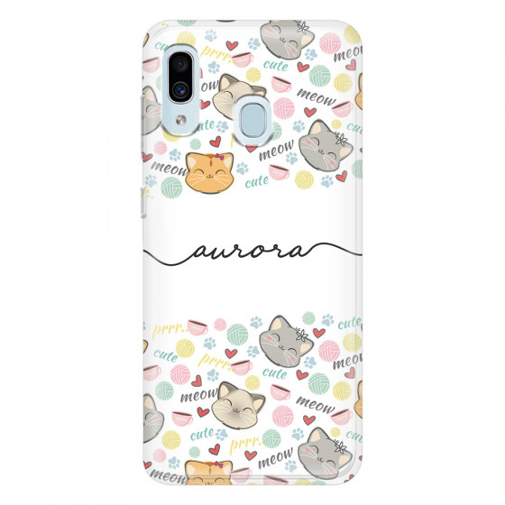SAMSUNG - Galaxy A20 / A30 - Soft Clear Case - Cute Kitten Pattern