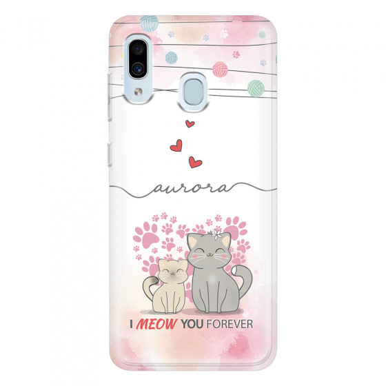 SAMSUNG - Galaxy A20 / A30 - Soft Clear Case - I Meow You Forever