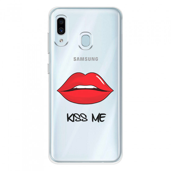 SAMSUNG - Galaxy A20 / A30 - Soft Clear Case - Kiss Me