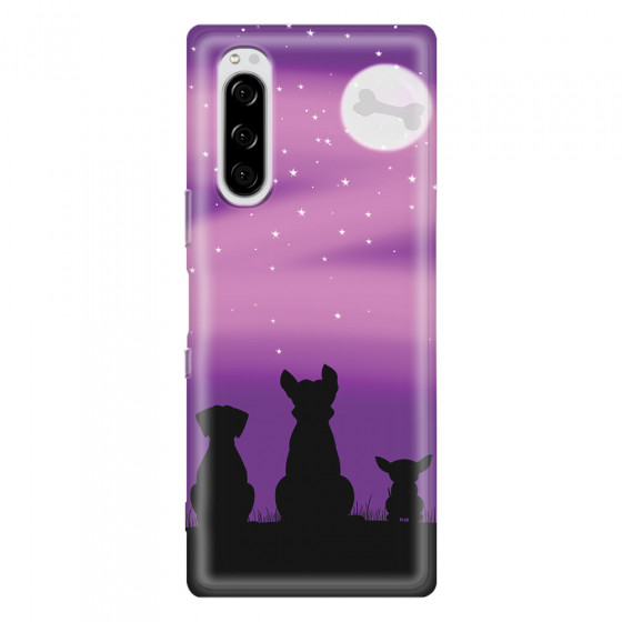 SONY - Sony Xperia 5 - Soft Clear Case - Dog's Desire Violet Sky