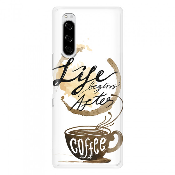 SONY - Sony Xperia 5 - Soft Clear Case - Life begins after coffee