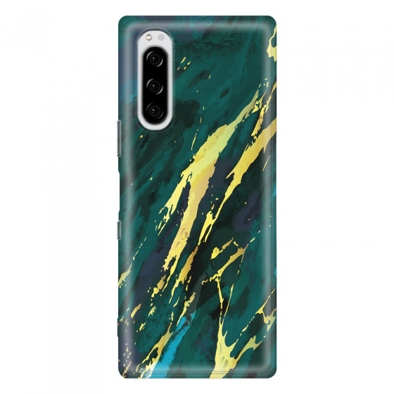 SONY - Sony Xperia 5 - Soft Clear Case - Marble Emerald Green