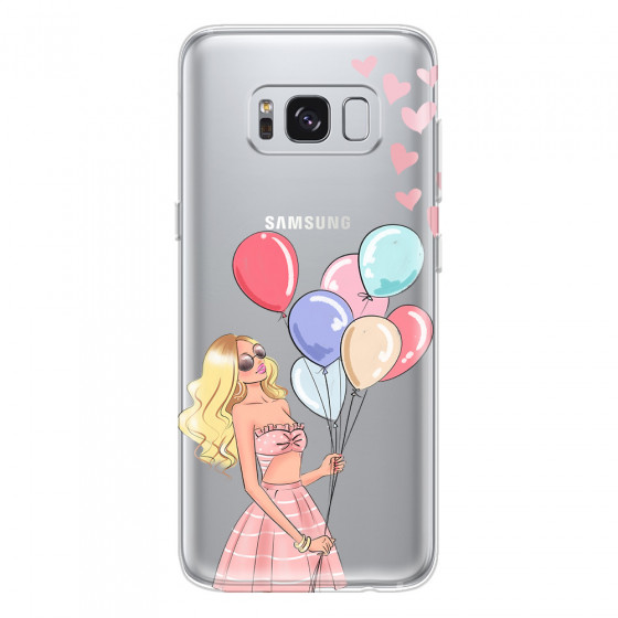 SAMSUNG - Galaxy S8 - Soft Clear Case - Balloon Party