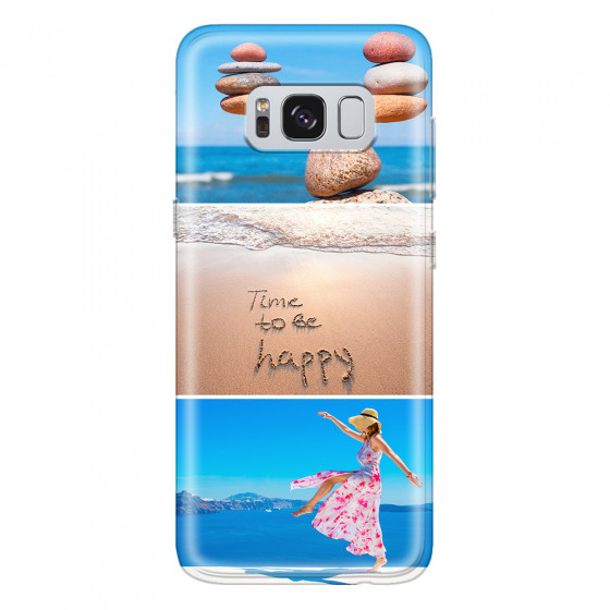SAMSUNG - Galaxy S8 - Soft Clear Case - Collage of 3