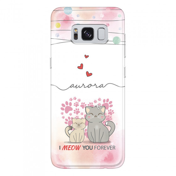 SAMSUNG - Galaxy S8 - Soft Clear Case - I Meow You Forever