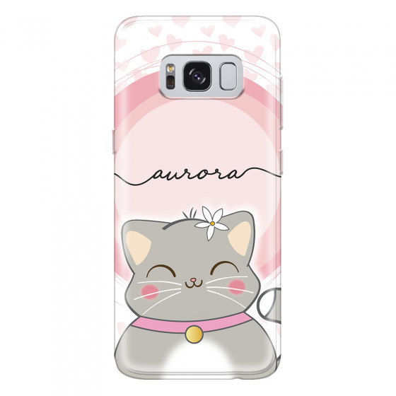 SAMSUNG - Galaxy S8 - Soft Clear Case - Kitten Handwritten