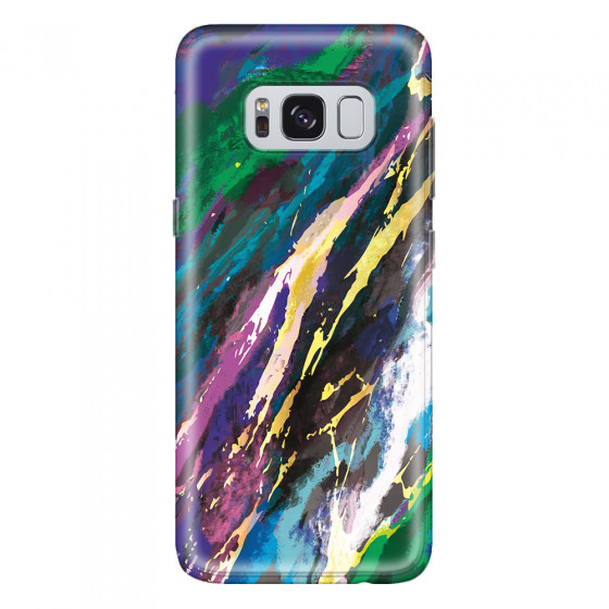 SAMSUNG - Galaxy S8 - Soft Clear Case - Marble Emerald Pearl