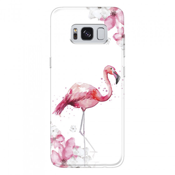 SAMSUNG - Galaxy S8 - Soft Clear Case - Pink Tropes