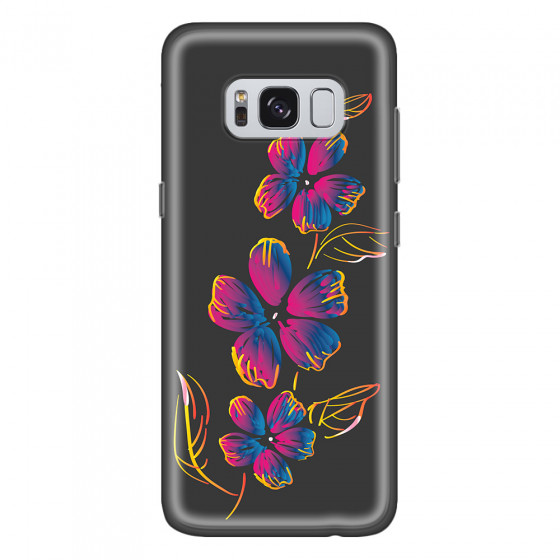 SAMSUNG - Galaxy S8 - Soft Clear Case - Spring Flowers In The Dark