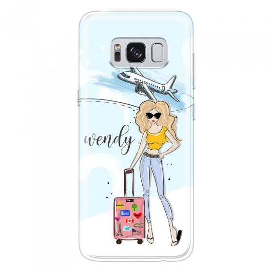 SAMSUNG - Galaxy S8 - Soft Clear Case - Travelers Duo Blonde