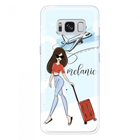 SAMSUNG - Galaxy S8 - Soft Clear Case - Travelers Duo Brunette