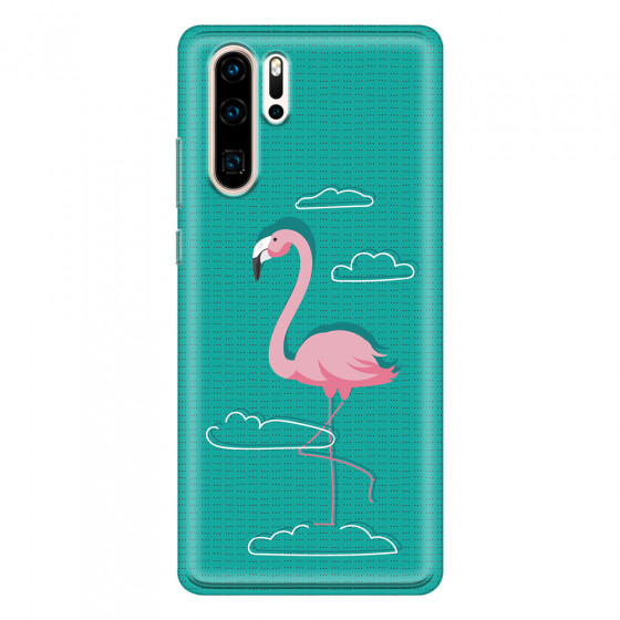 HUAWEI - P30 Pro - Soft Clear Case - Cartoon Flamingo