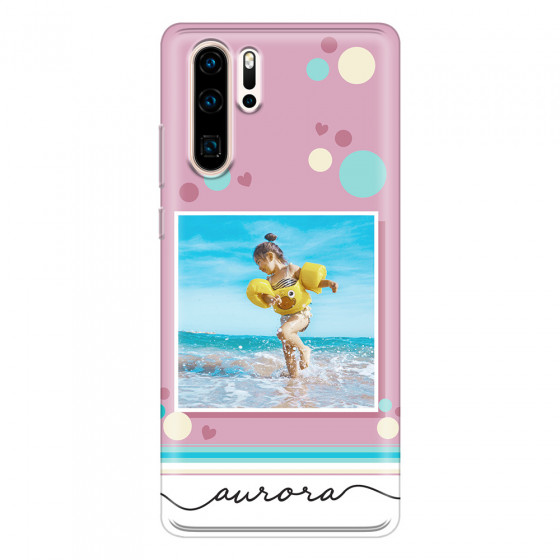 HUAWEI - P30 Pro - Soft Clear Case - Cute Dots Photo Case