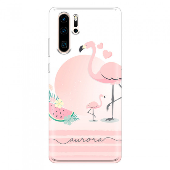 HUAWEI - P30 Pro - Soft Clear Case - Flamingo Vibes Handwritten