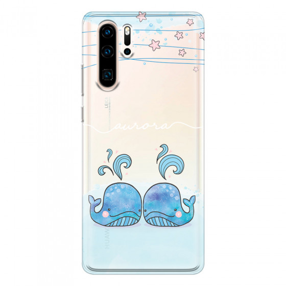 HUAWEI - P30 Pro - Soft Clear Case - Little Whales White