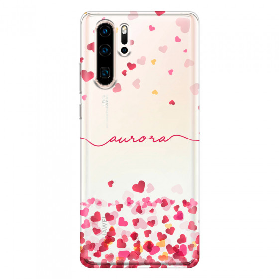 HUAWEI - P30 Pro - Soft Clear Case - Scattered Hearts