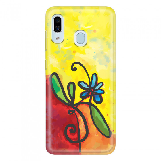 SAMSUNG - Galaxy A20 / A30 - Soft Clear Case - Flower in Picasso Style