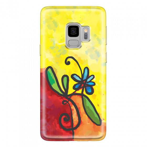 SAMSUNG - Galaxy S9 - Soft Clear Case - Flower in Picasso Style